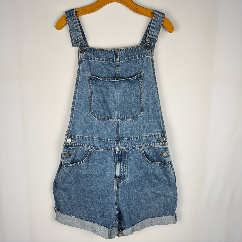 Cowboy Stars Denim Short Overalls with Front Pocket